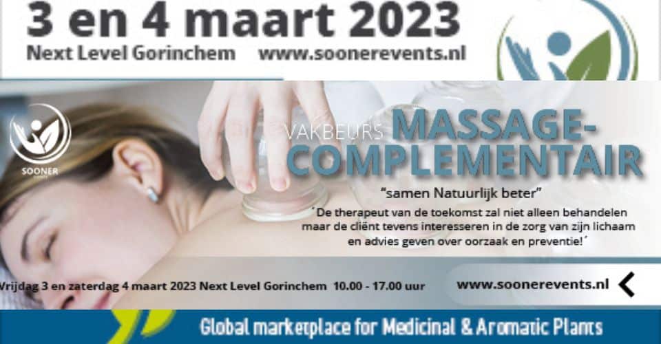 Kortingscode € 10,- op de entreeprijs Vakbeurs Massage-complementair Gorinchem 3 & 4 maart 2023